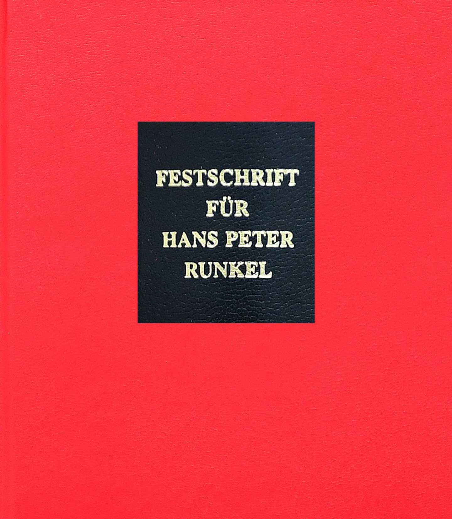 Publikation öffnen: Festschrift für Hans Peter Runkel